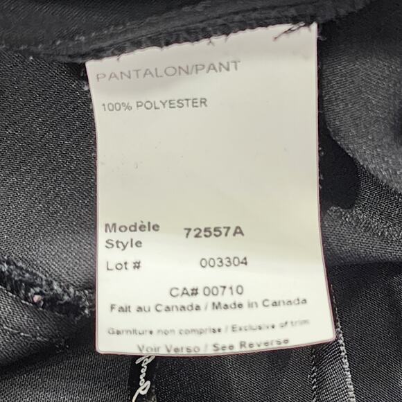 Vintage Joseph Ribkoff Pants Womens 12 Black High Rise Wide Leg Preppy Office - Picture 4 of 10